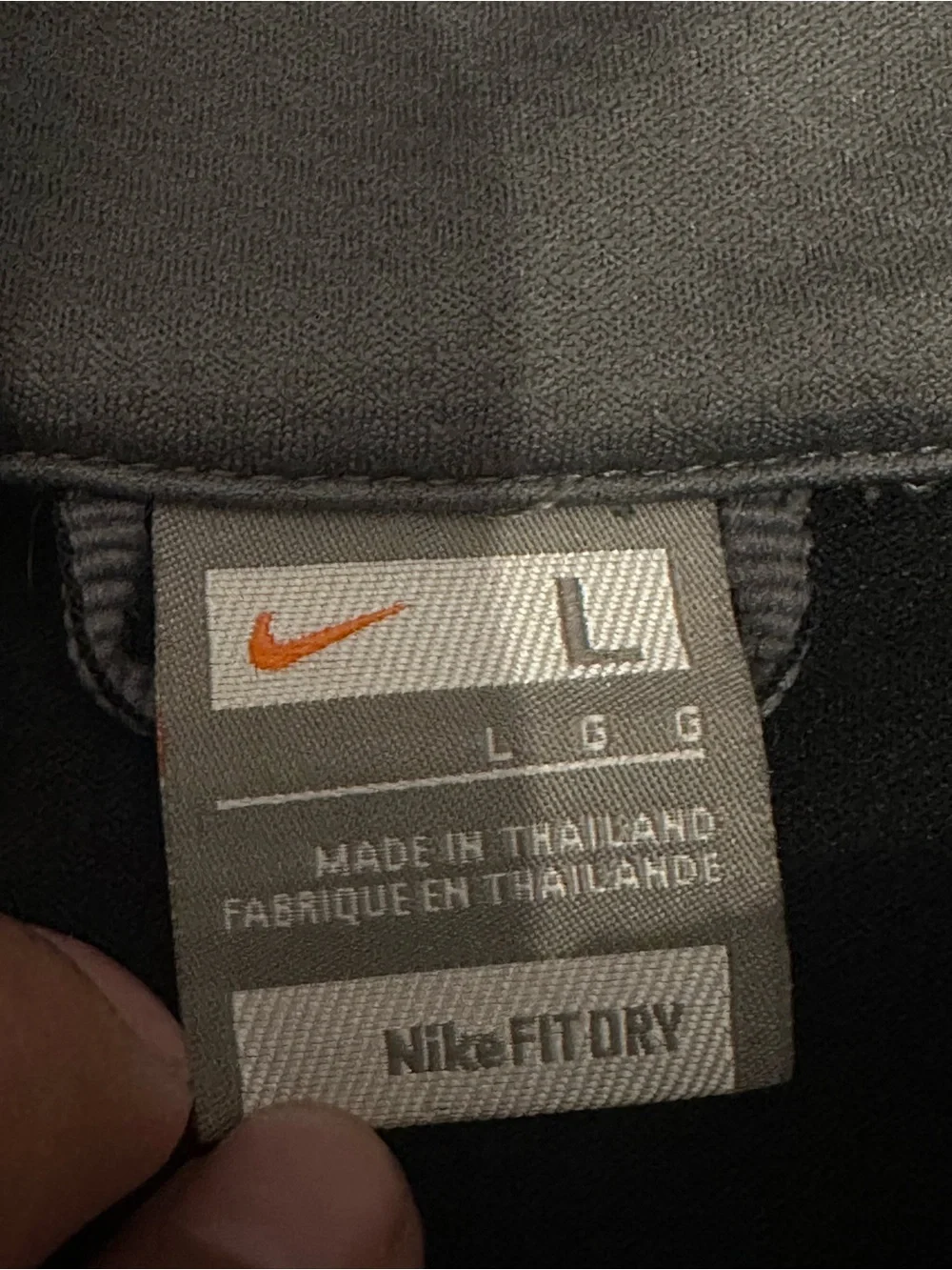 Nike Vintage Grey And Black Quarter Zip Pullover sweatshirt Size Large Vtg Retro